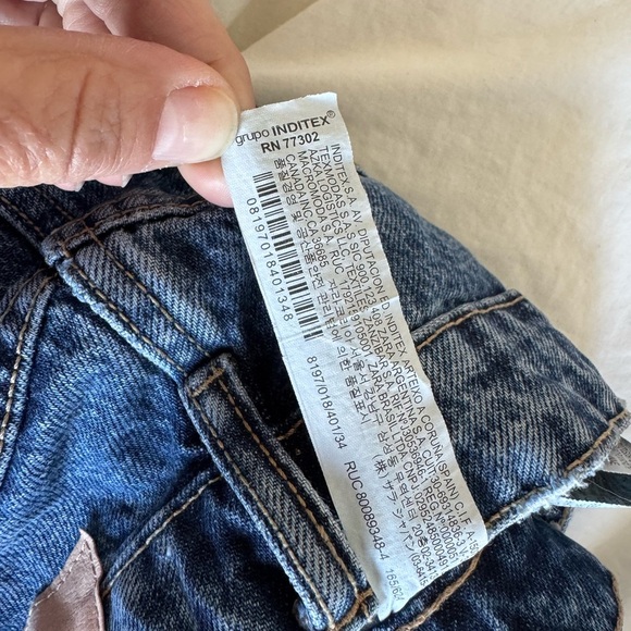 Zara- Jeans women’s 2 blue denim 8197 buttons - Picture 7 of 8